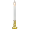9" White & Gold Christmas Candle Lamp with Timer